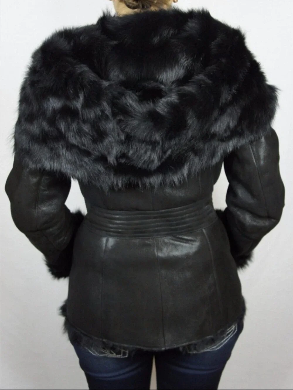 'Victoria' 100% Genuine Sheepskin Tuscana Shearling Fur Coat